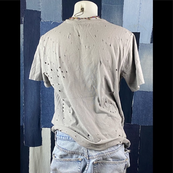 Forever 21 Mens Distressed Short Sleeve T Shirt Sz M - Picture 4 of 6